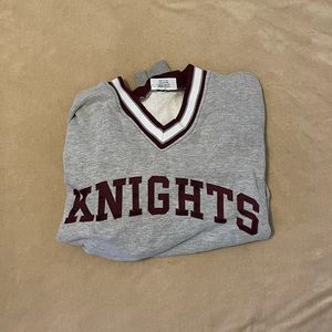 knights vintage varsity v-neck sweatshirt